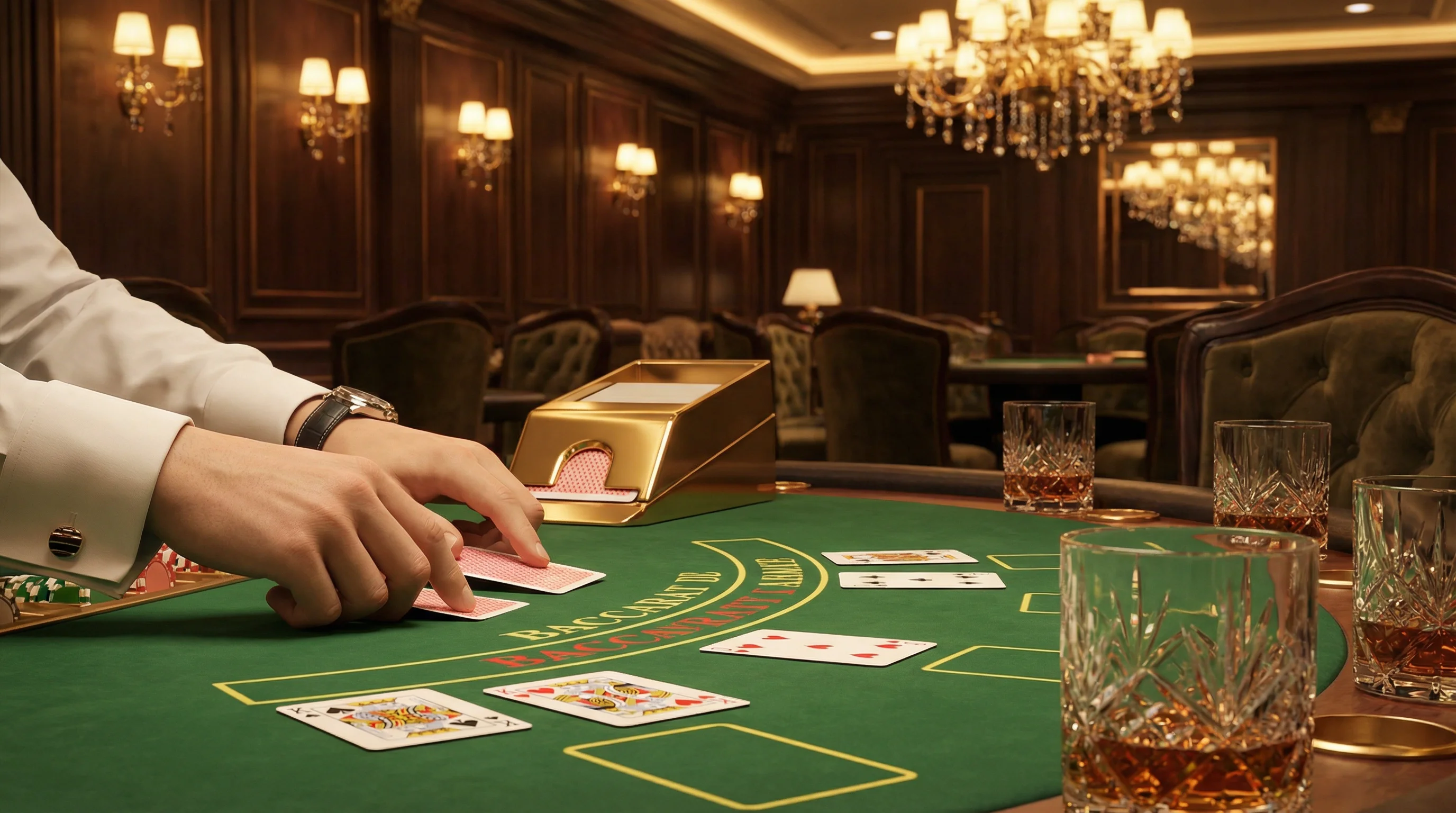 Mesa de bacará elegante